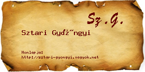 Sztari Gyöngyi névjegykártya