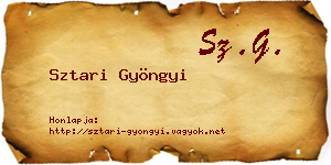 Sztari Gyöngyi névjegykártya